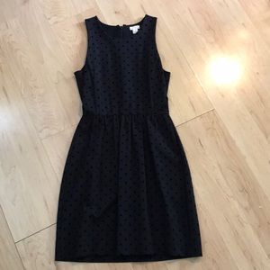 J Crew Black Polkadot sleeveless short dress XS